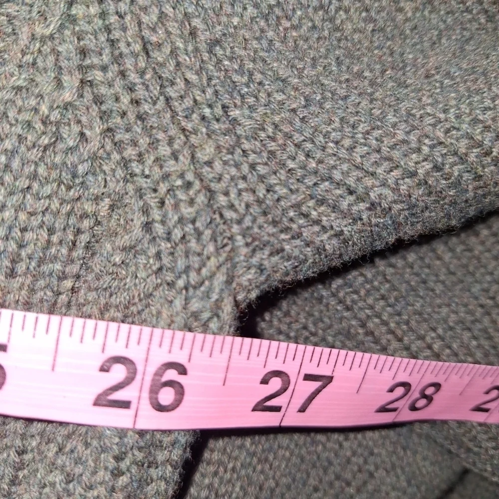 Chaps Men's Olive 1/4 Zip-Up Cable Knit Sweater In A Size XL. Chunky,Substantial